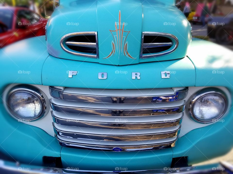 ford blue car