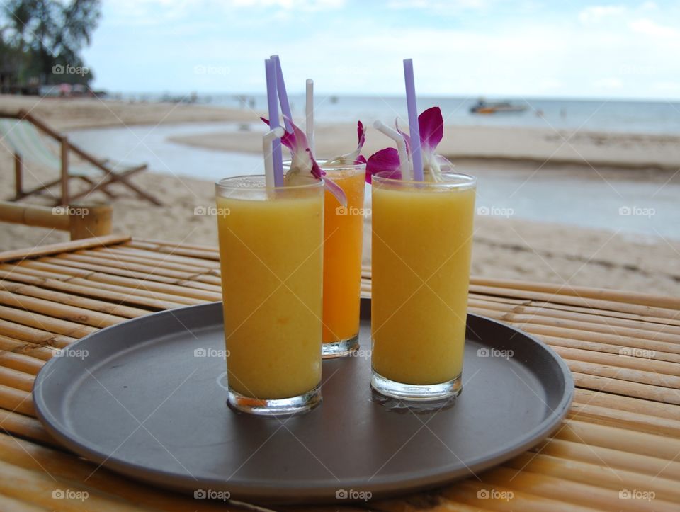 Mango smoothie. Koh Lanta, Thailand
