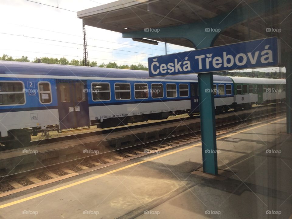 Train stop at Ceska Trebova