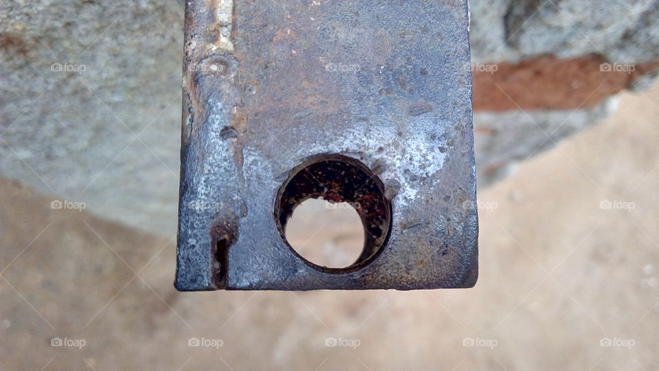 gate metal hook hole
