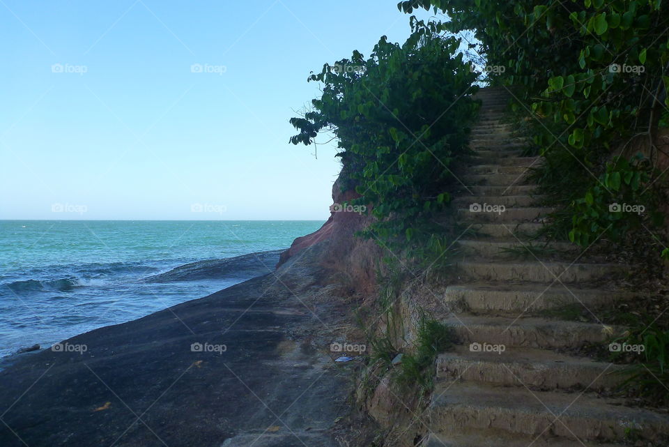 Staircase near the sea
