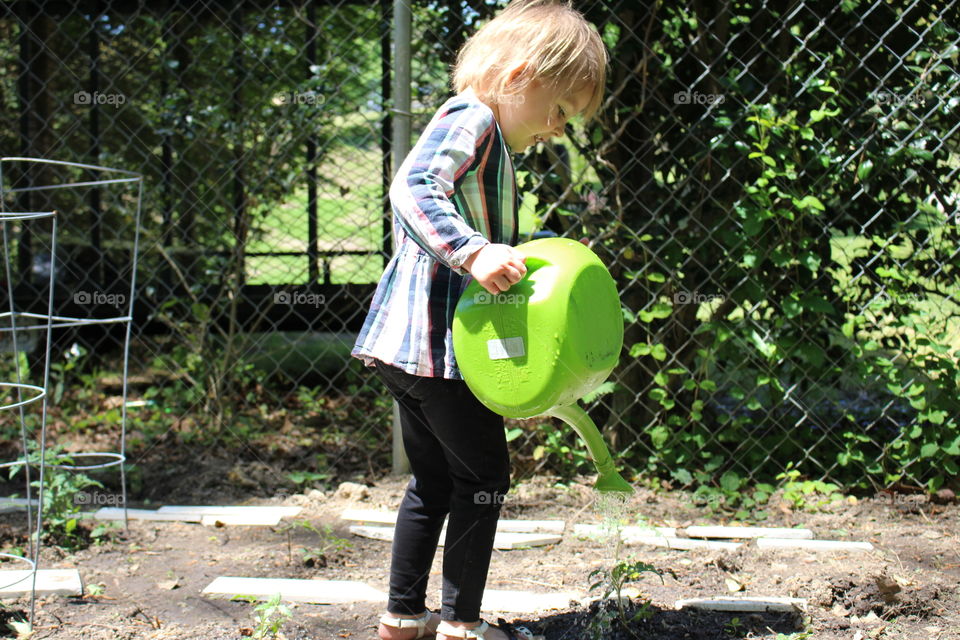 Child gardening