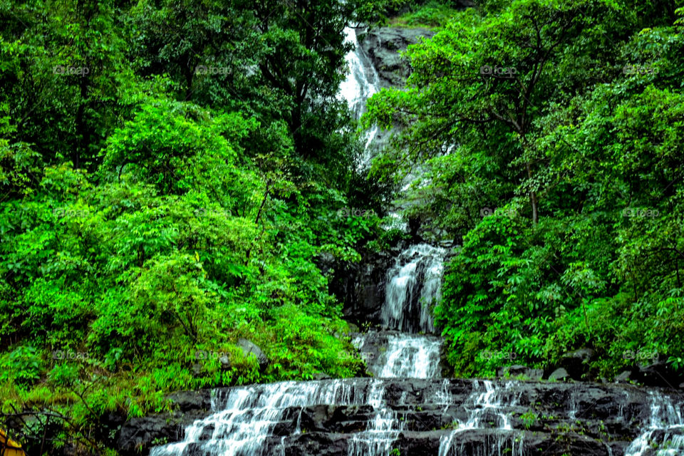 Waterfall from Malshej Ghat Maharashtra India
