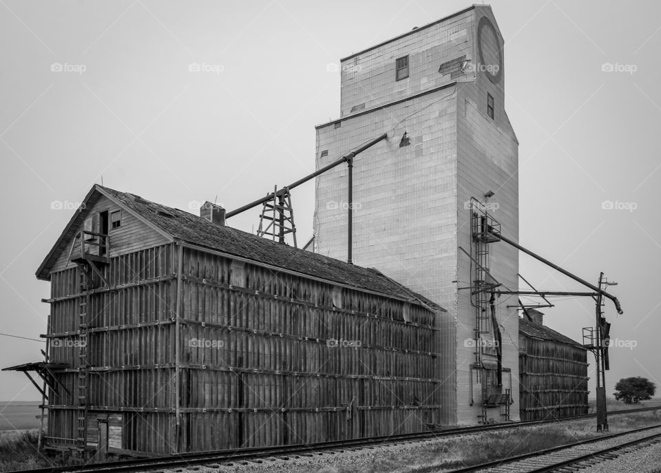 Grain elevator from yesteryear blackandwhite 