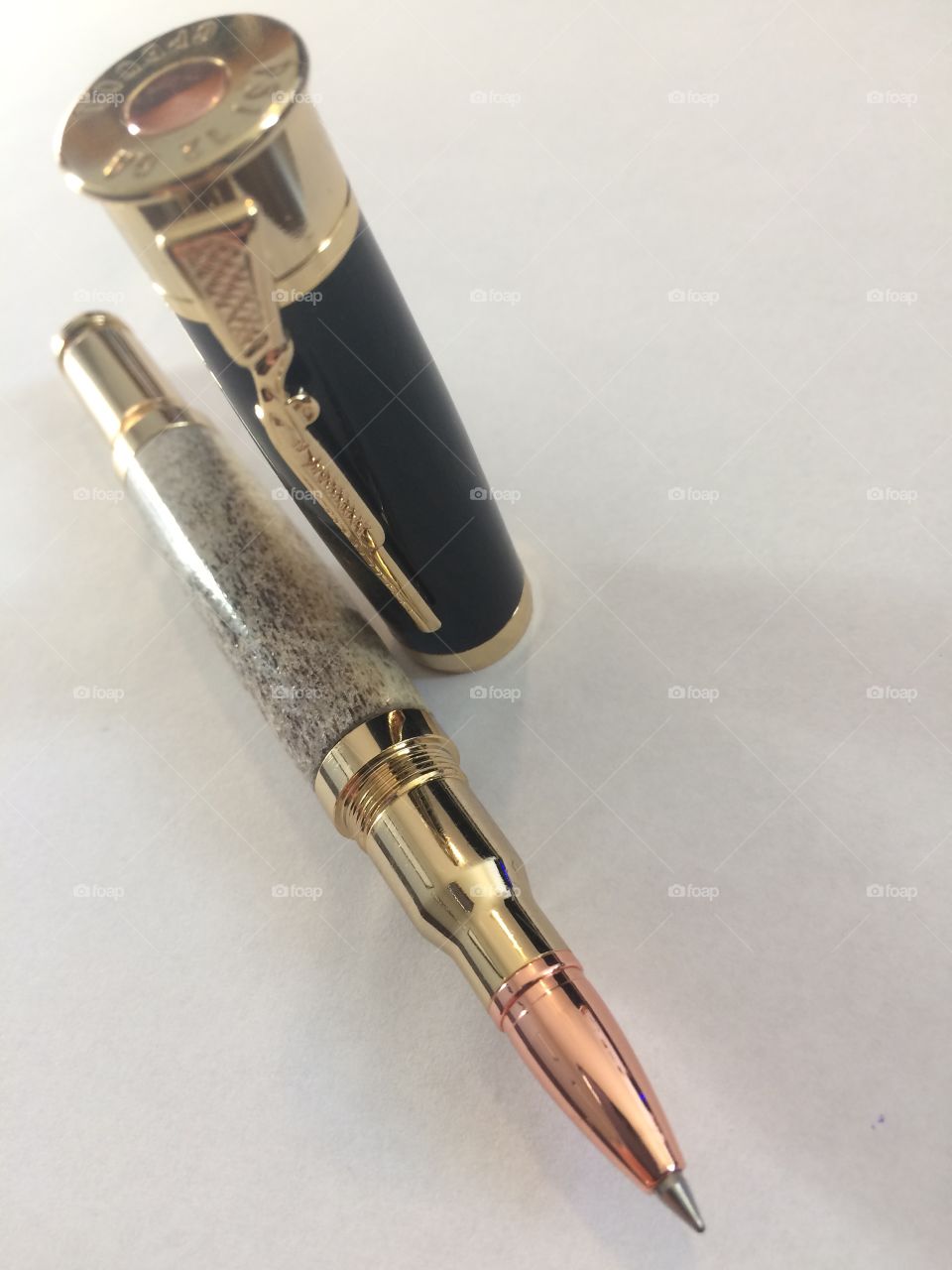 Home made bullet and deer antler pen