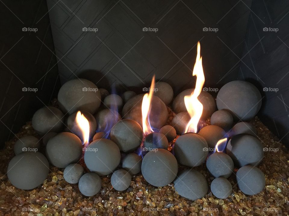 Fireplace with Glass