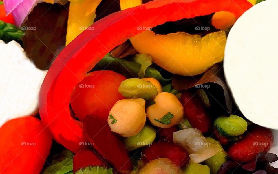 Bright vegetable meal.