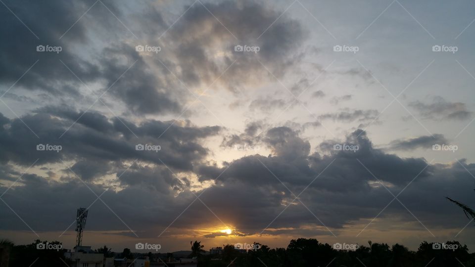 sunset clouds