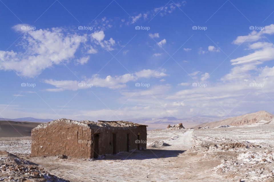 Abandoned house in the Atacama Desert in Chile near San Pedro de Atacama.