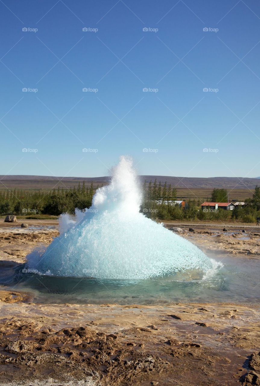 Geysir on Iceland. 