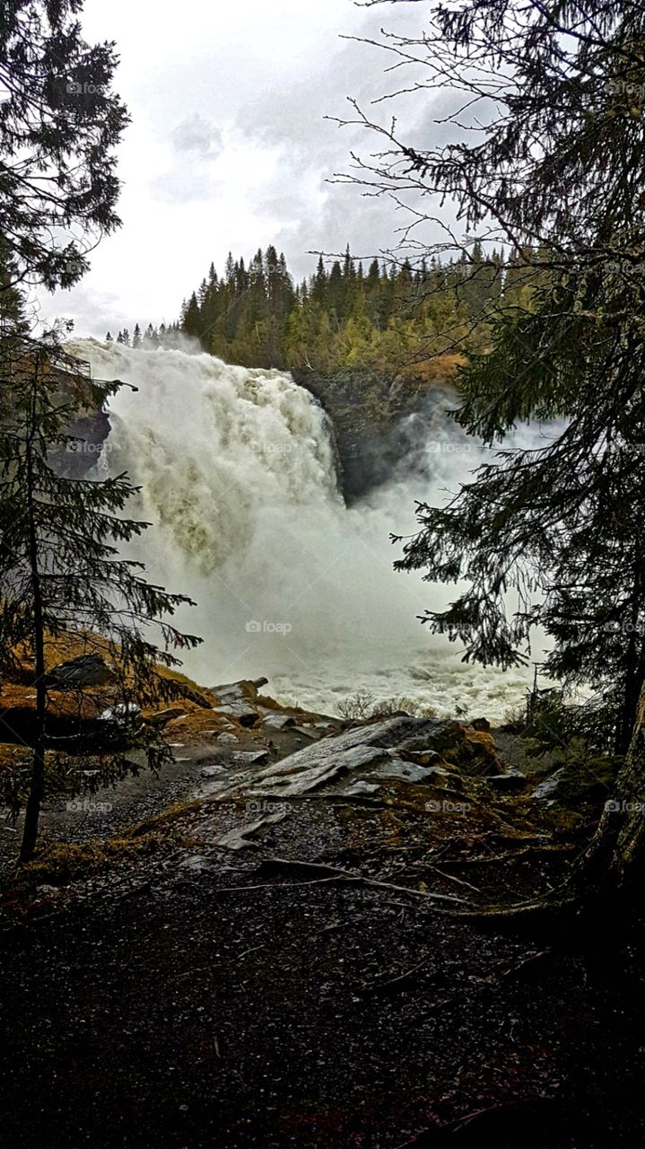 Tännforsen, Sweden's largest waterfall.