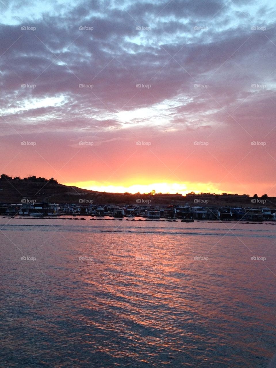 sunset usa lac by JBMotillon