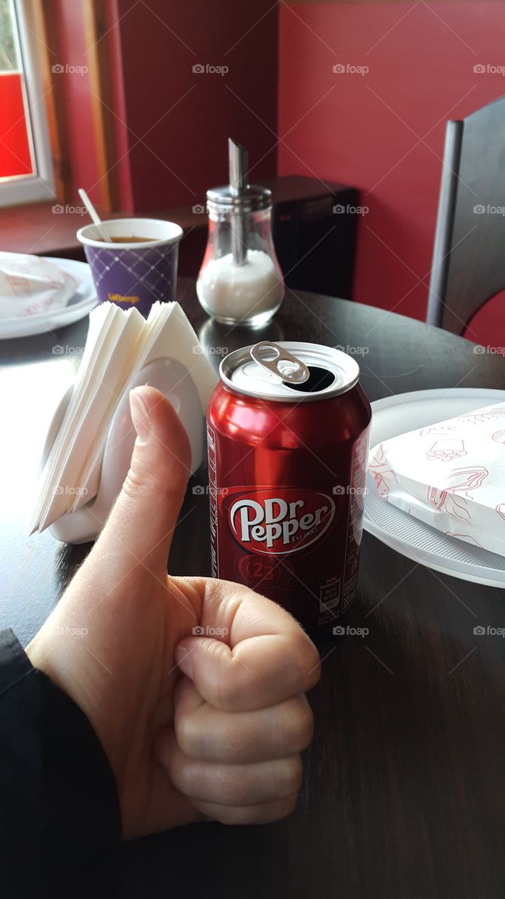 kebab coffee dr.pepper