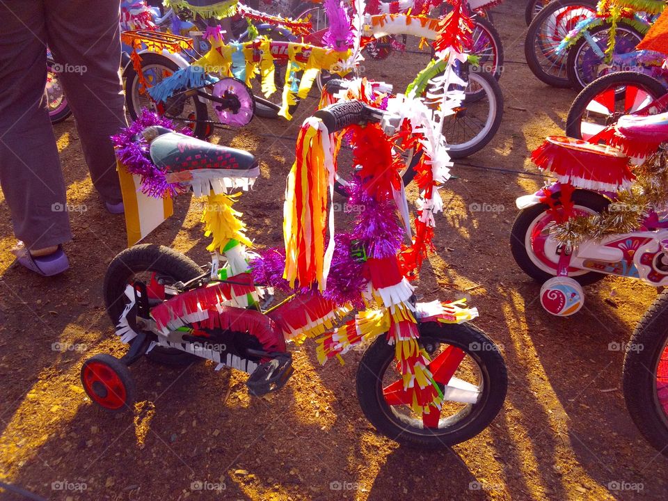 bicycle with ornaments