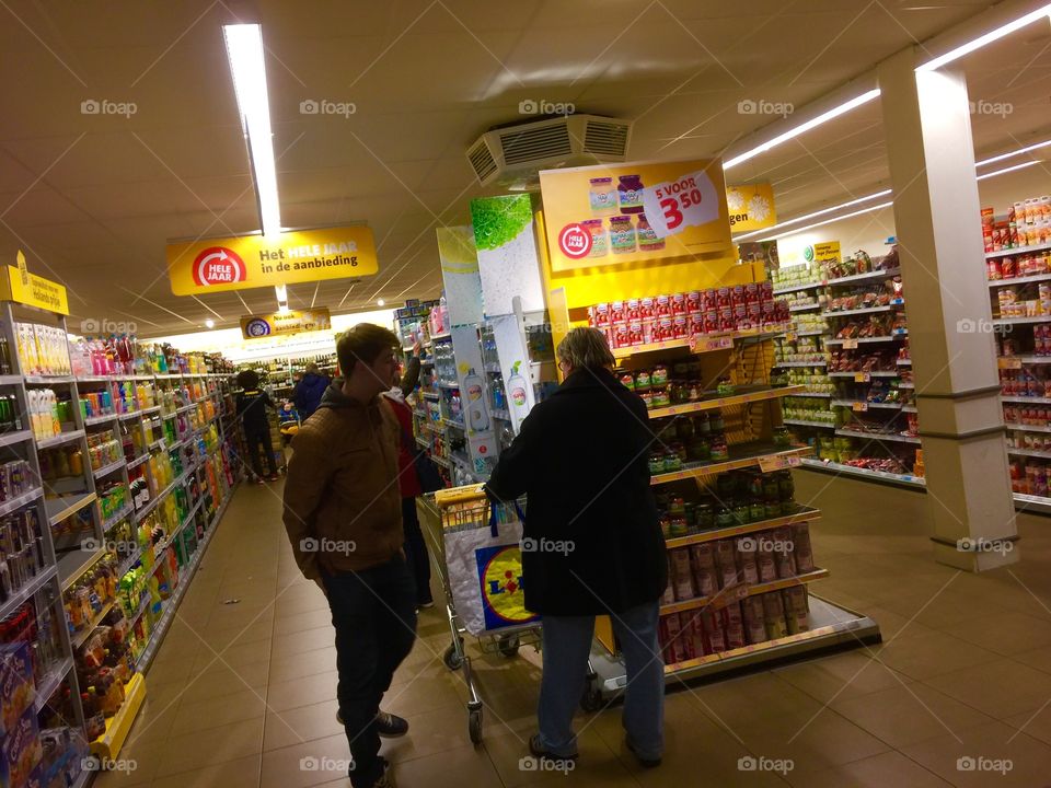 Shopping in the Netherlands supermarket