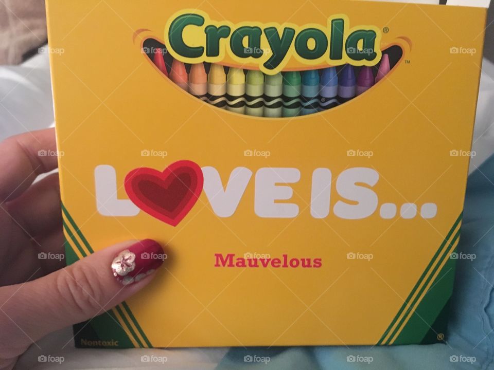 Custom order crayon box received as a gift