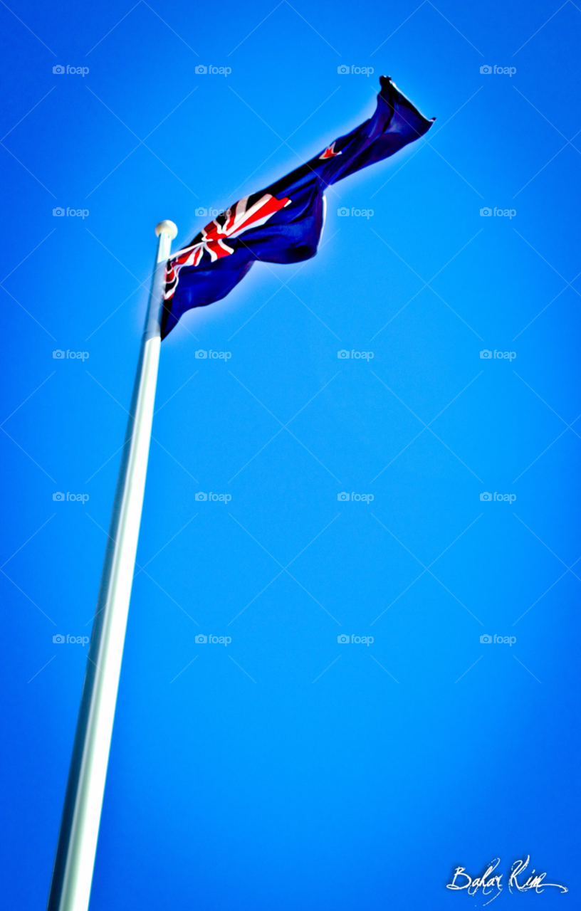 blue flag australia aussie by laconic