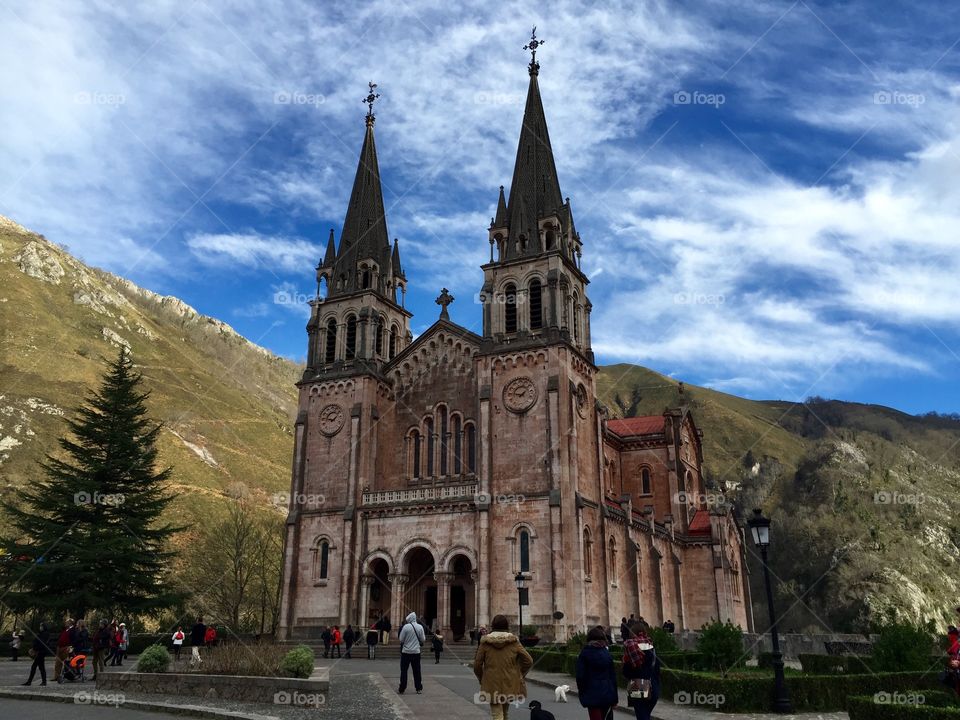 The impressive Covadonga Cathedral 