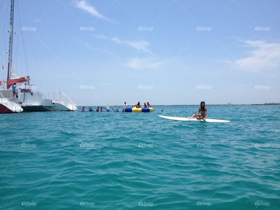 Paddle boarding on MiamiBeach 