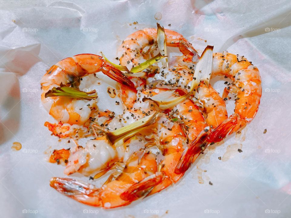 Pepper prawn by myself. Nice