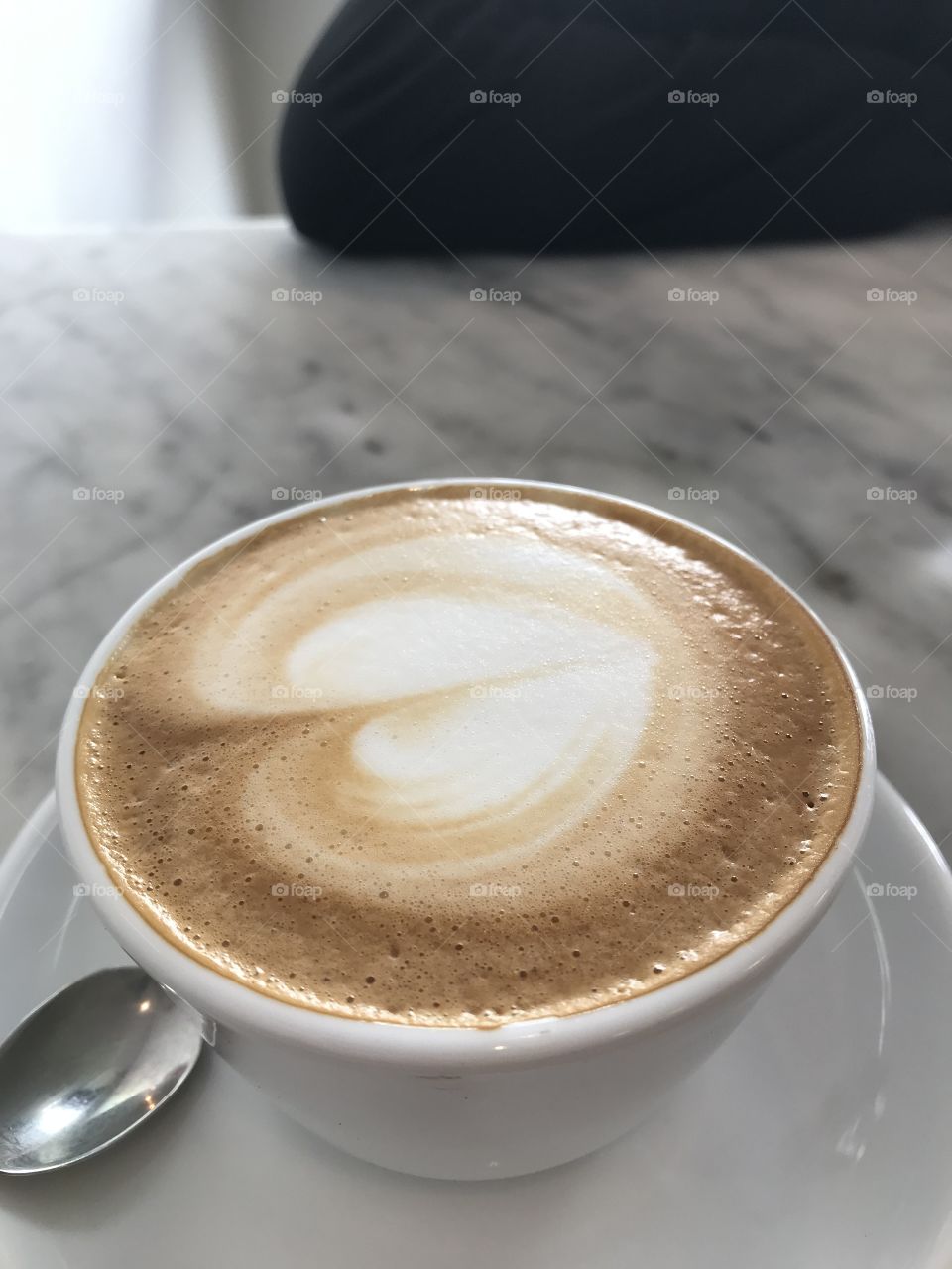 Cappuccino with a heart shape