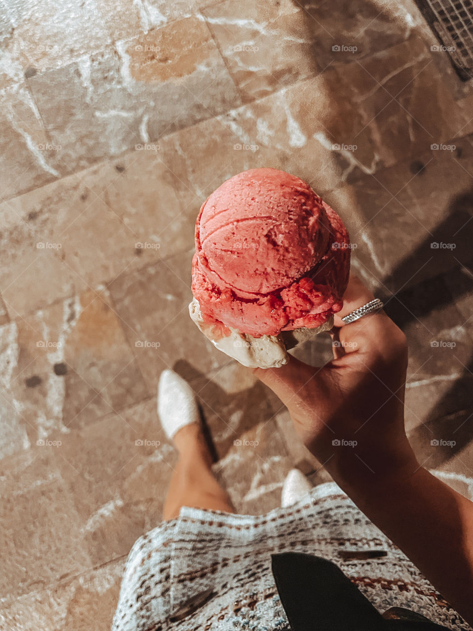 Ice cream and fashion display