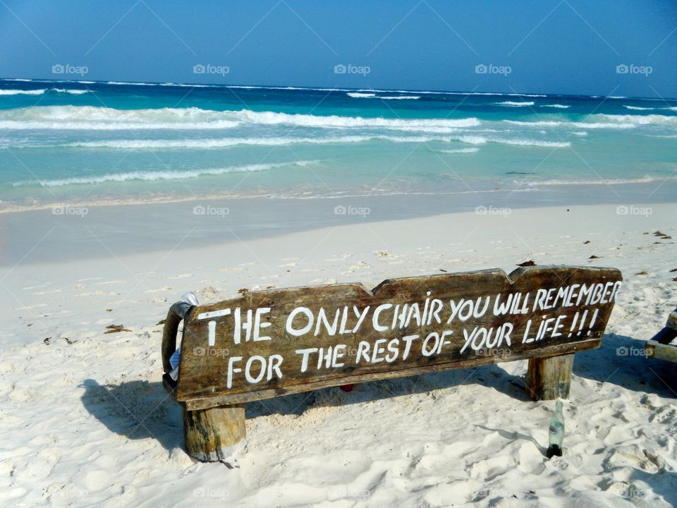 On the beach... the only chair you will remember for the rest of your life