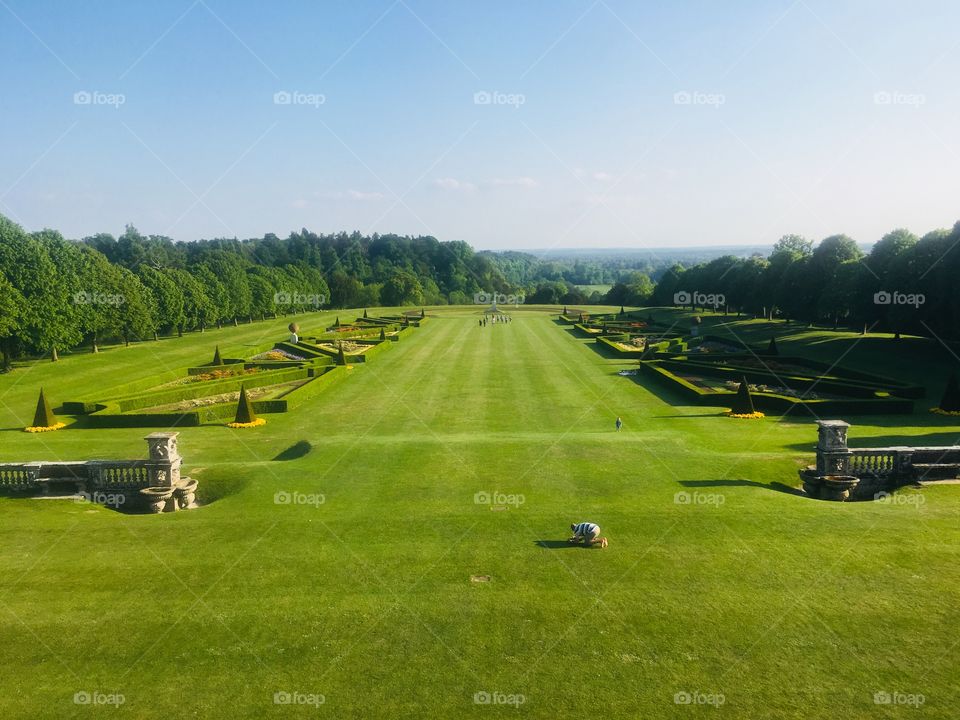 View from the rear of Cliveden House, a 5 star country house hotel in Berkshire. Where Meghan Markle and her mother stated the night before her wedding to Prince Harry, in Spring.