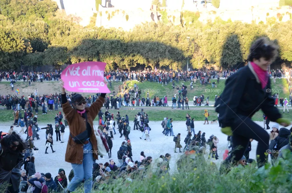 Protesting in pink
