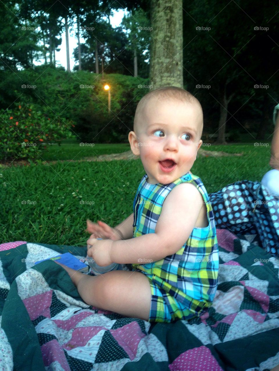 baby play smile picnic by asbreynolds