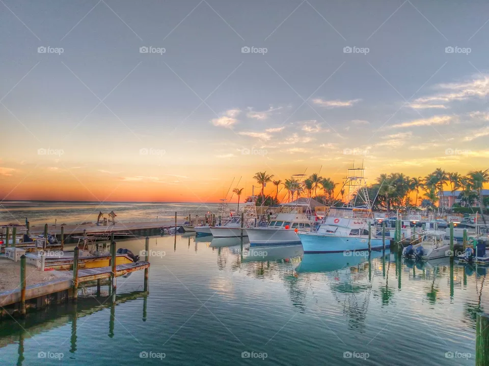 sunset in Florida keys