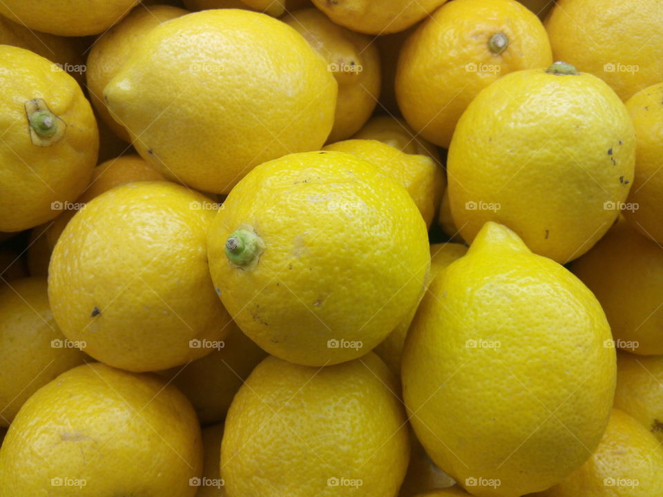 Full frame of lemons