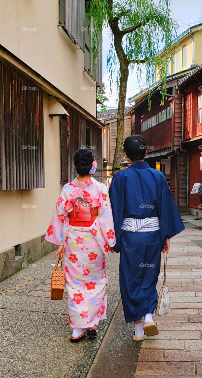 Hand in hand summer afternoon stroll with the most important person in the world.
