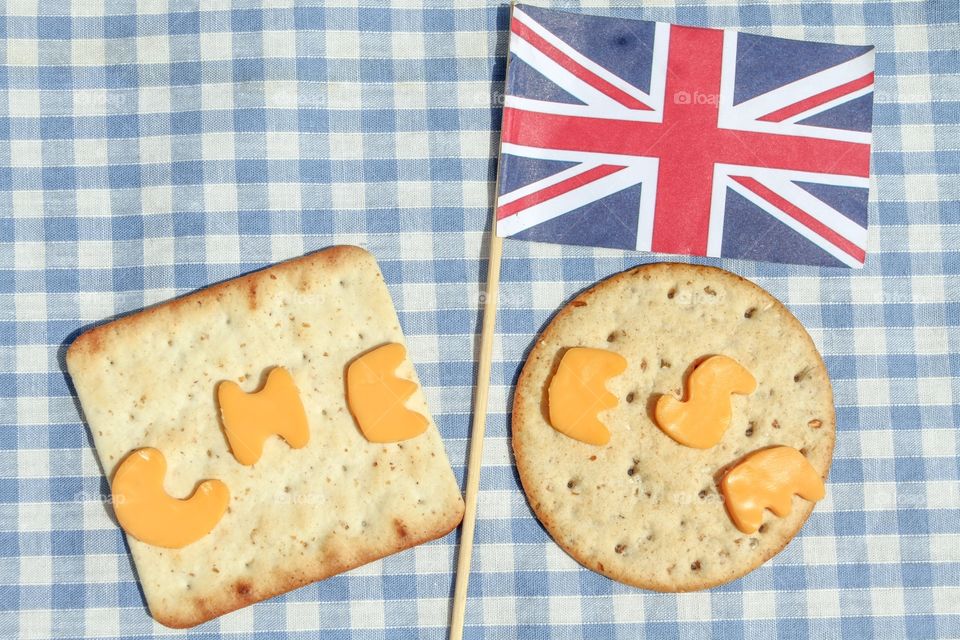 British cheese and crackers