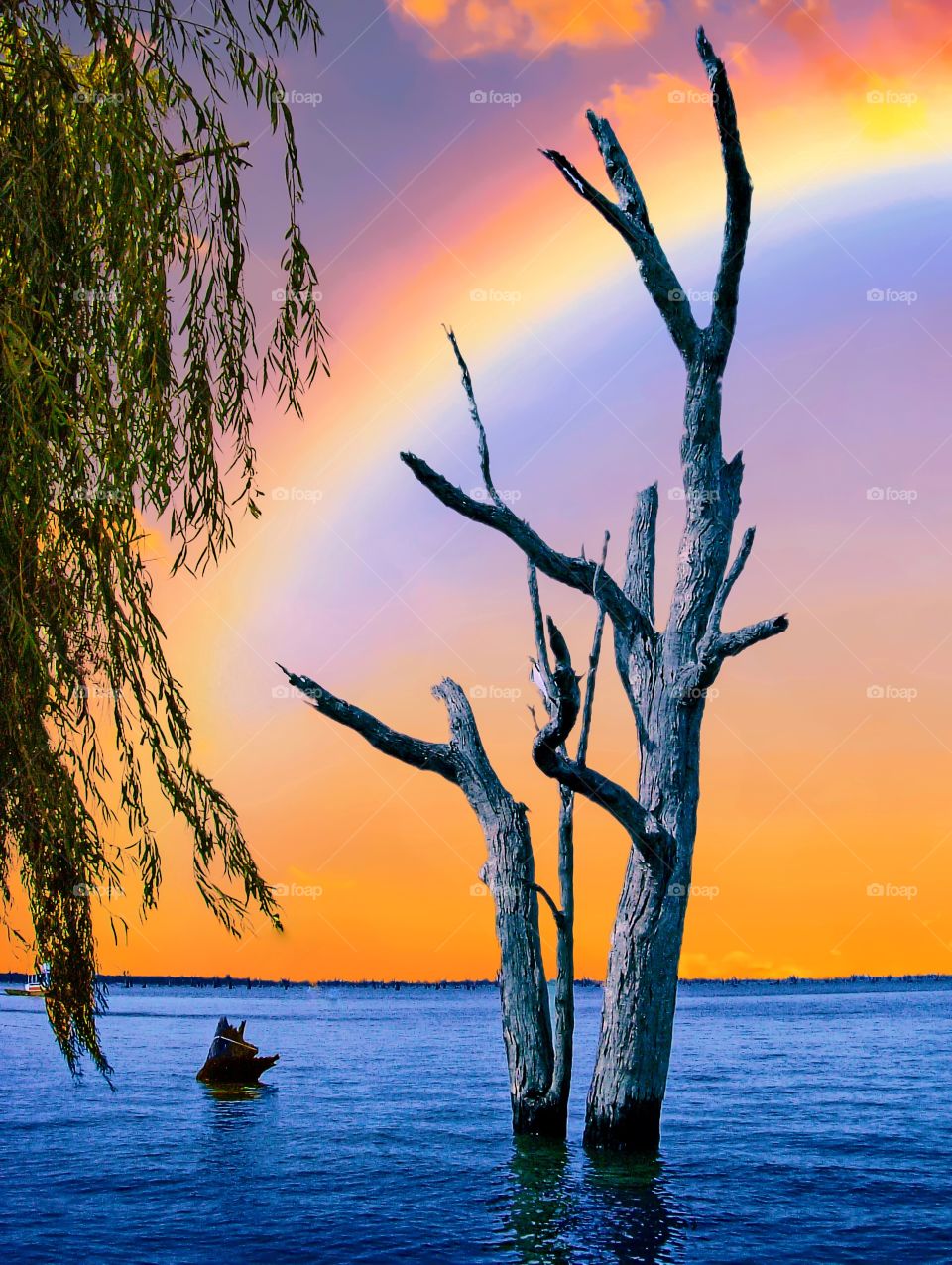 Sunset Over Lake Mulwala, New South Wales.