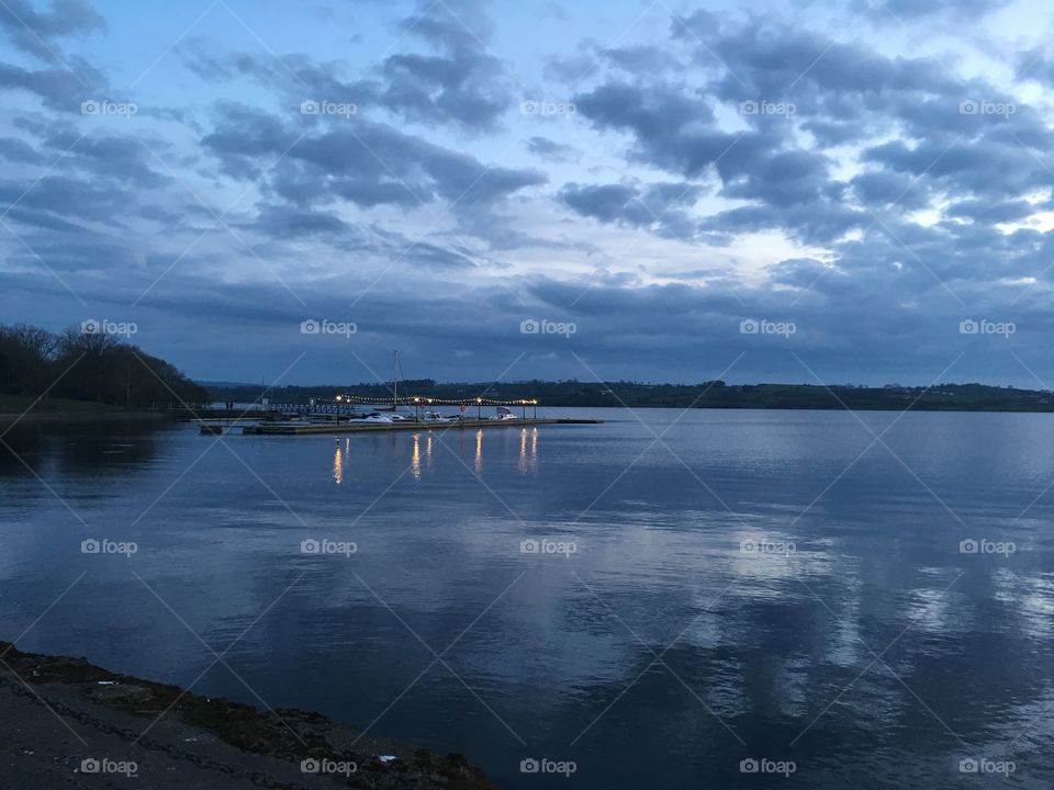 Sunset at lake Virginia, Ireland