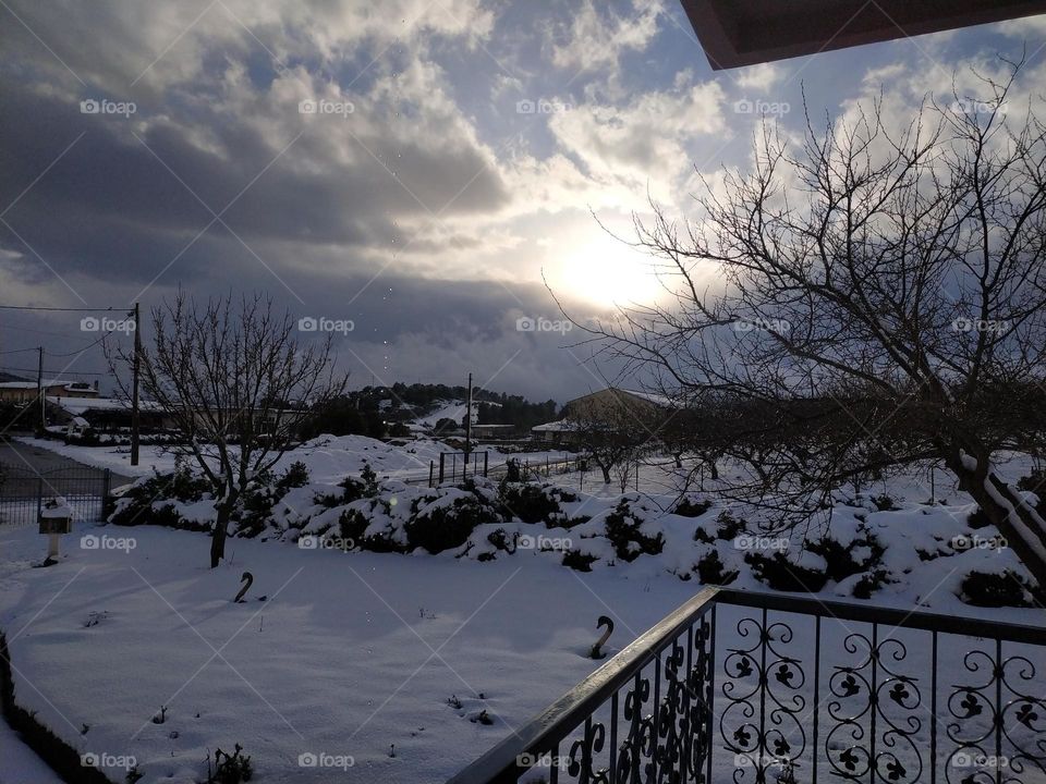 snow day with a little cold temperature.