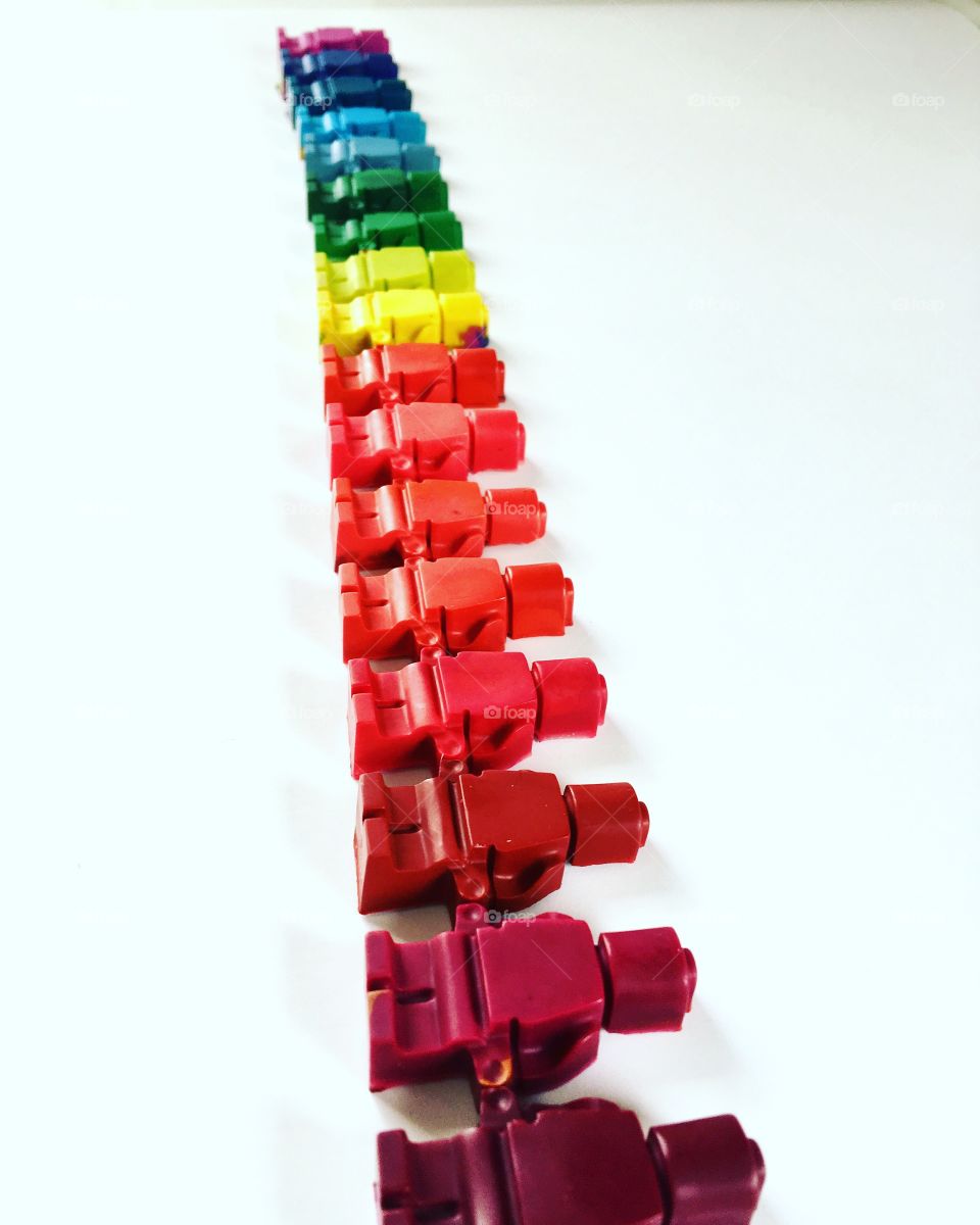 Lego crayon lineup 