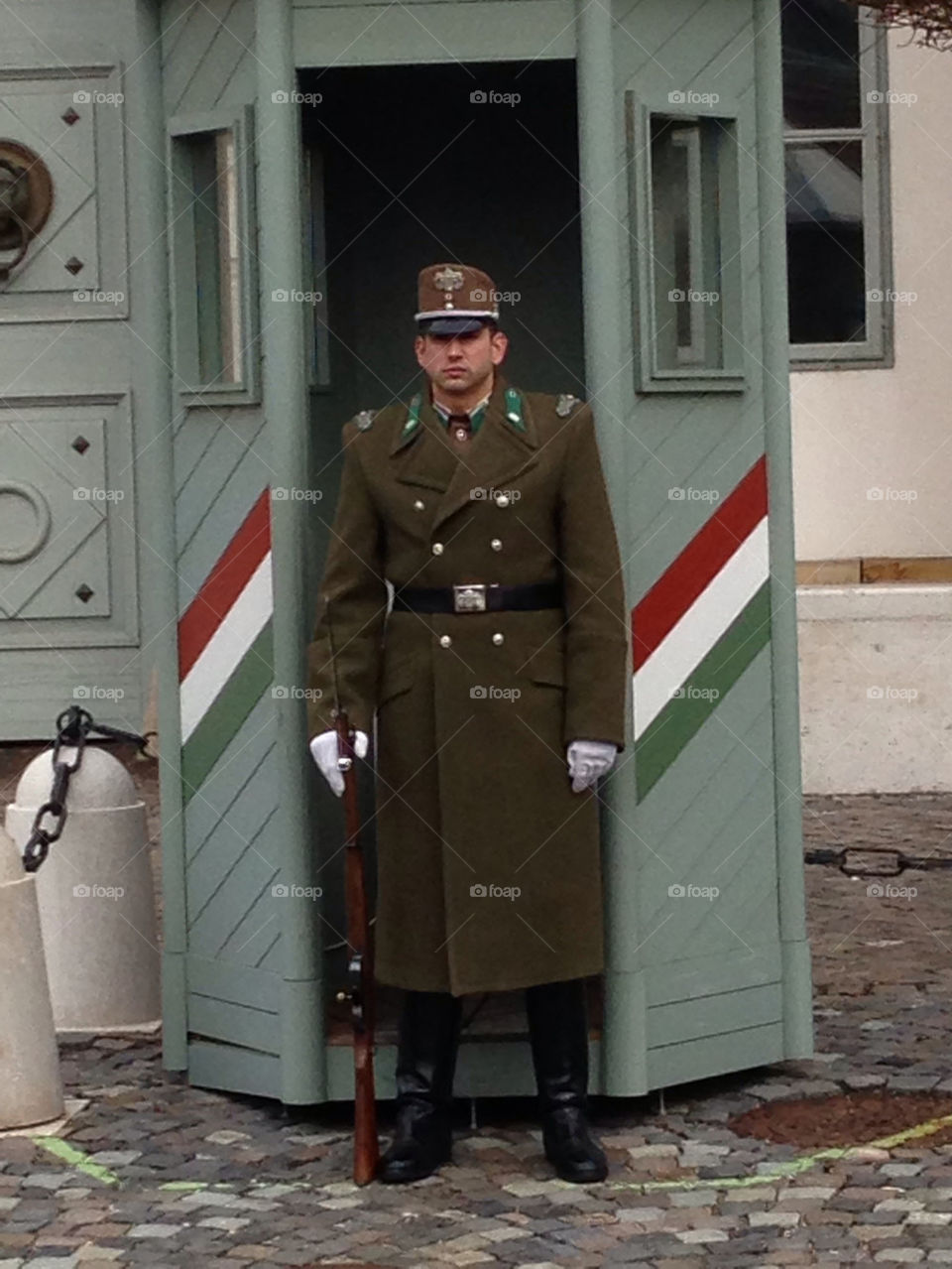 Stoic Budapest guard