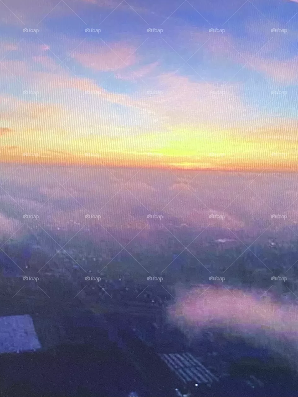 A beautiful sky when flying high 