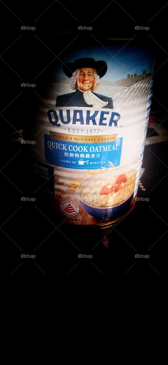 Quick cook oatmeal.