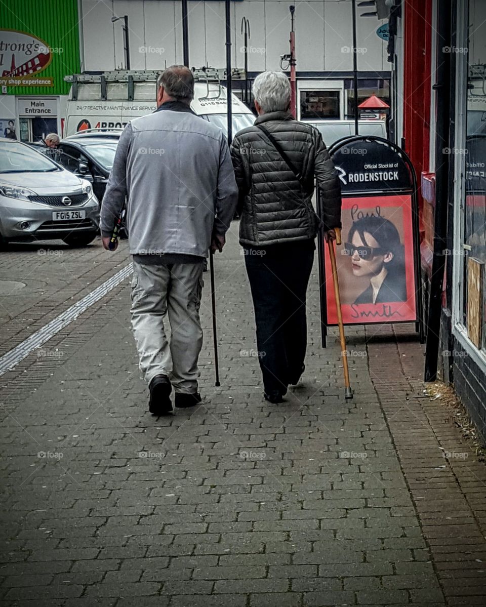 Elderly people from behind