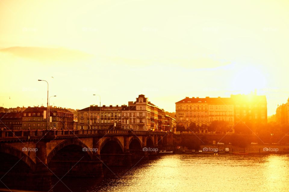 Sunset in prague