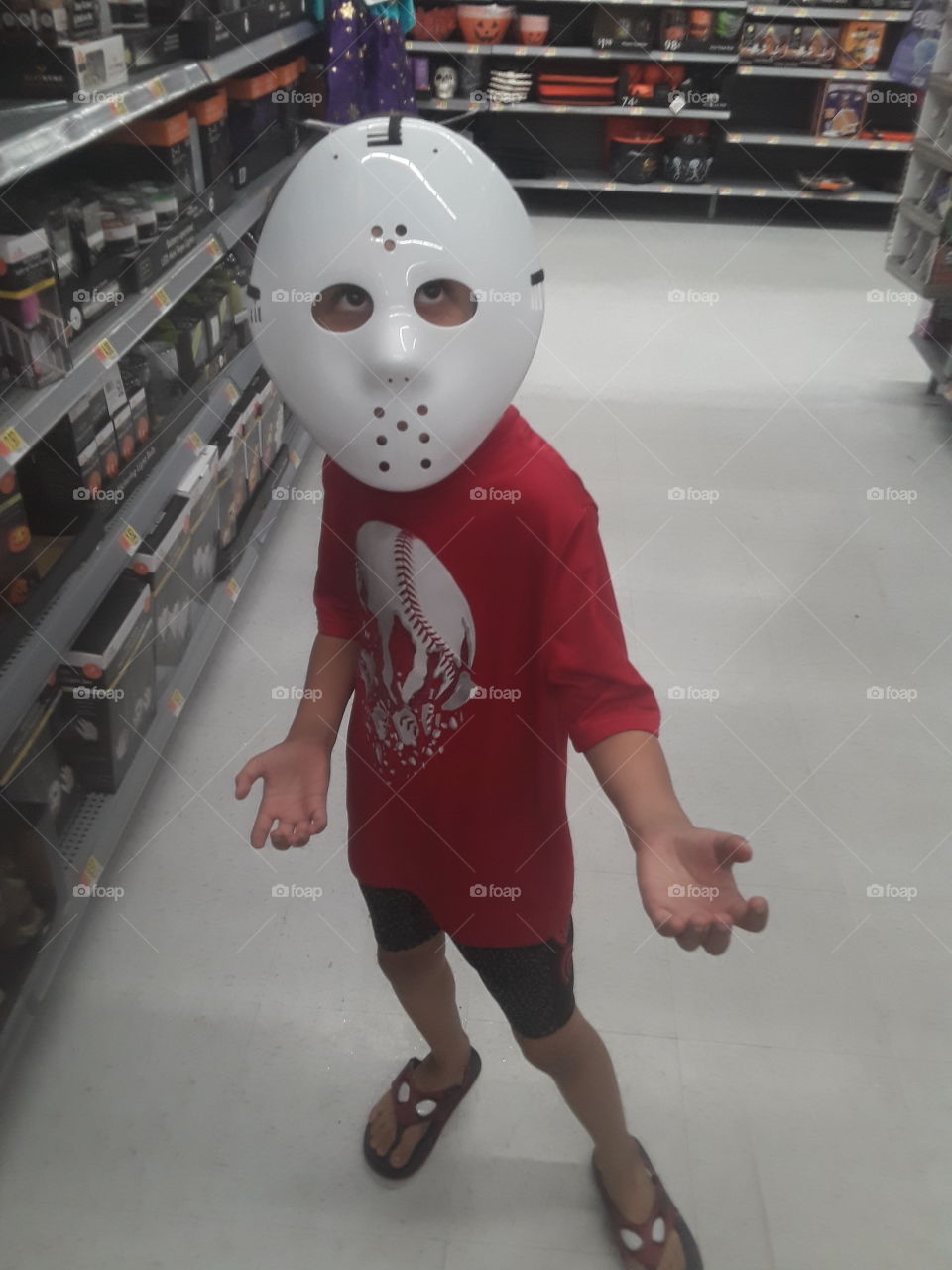 he loves the Jason mask