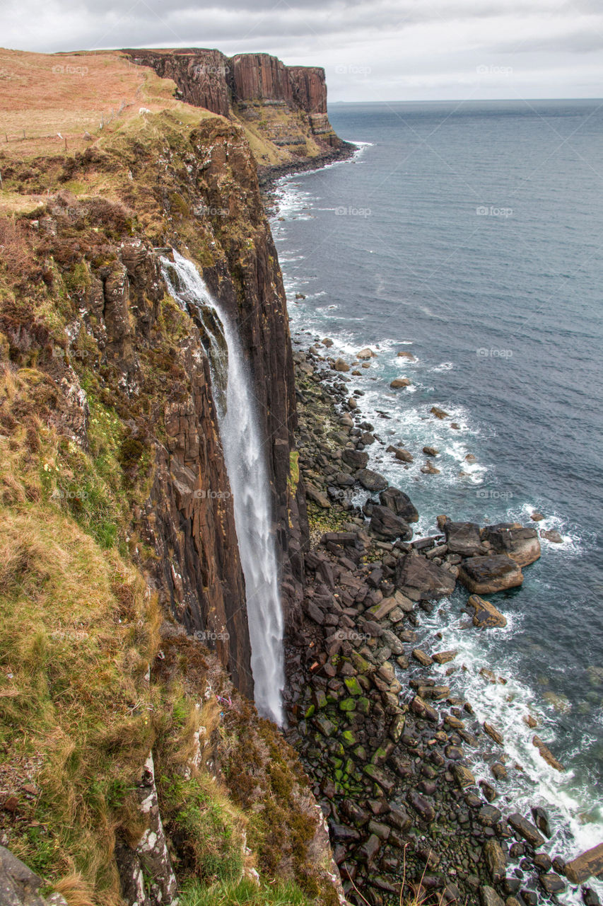 Kilt Rock and Mealt Falls in Isle of Skye