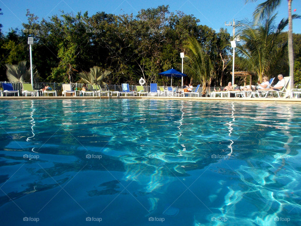 Glistening pool . Miami 