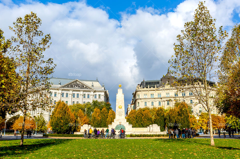 City park in autumn, Budapest 