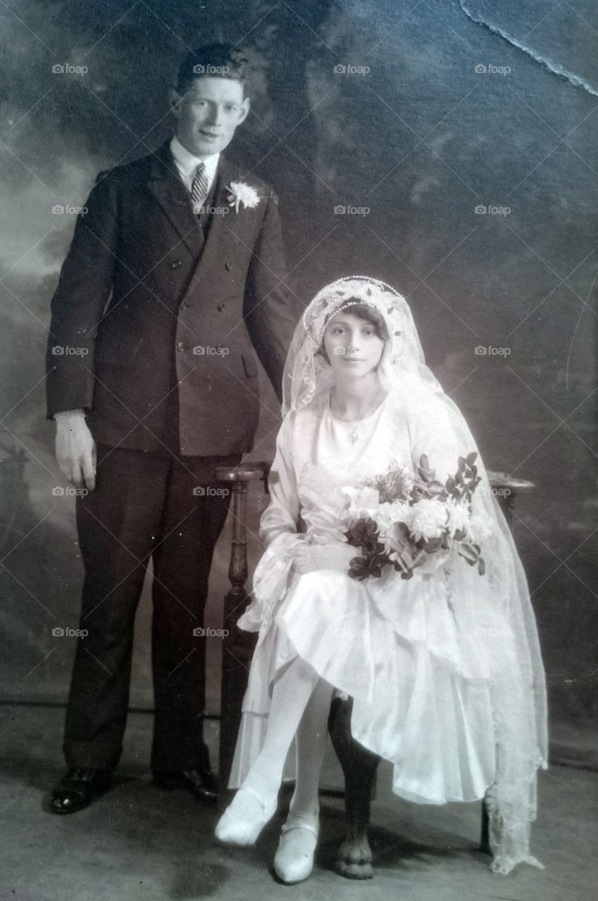 1920,s Wedding in Black and White