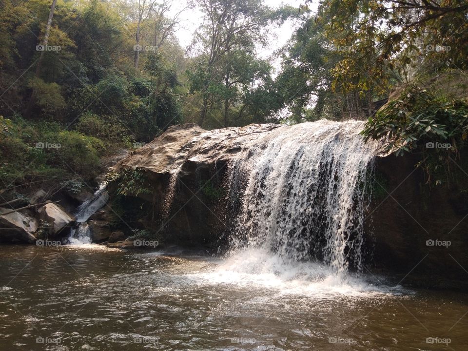 Mae Sa waterfall, one of the natural attractions of Chiang Mai,Thailand