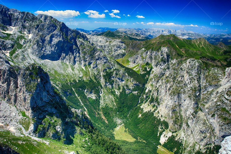 accursed mountains on the border between Montenegro And Albania